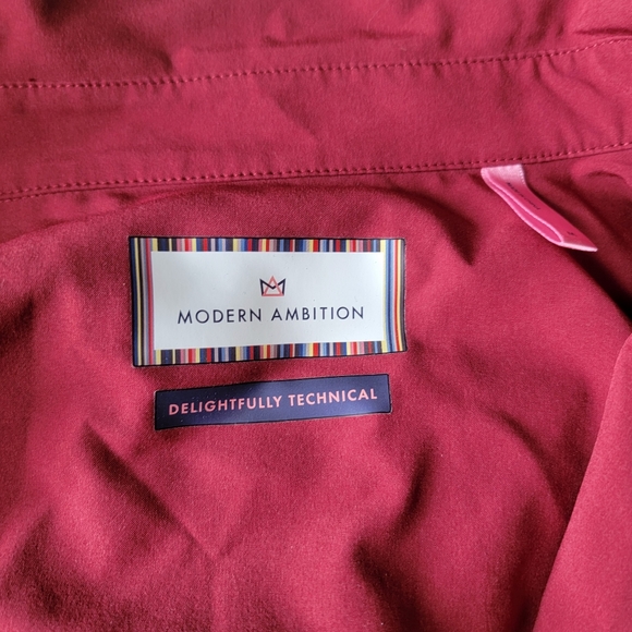 Red Collard button-up dress - Picture 2 of 3